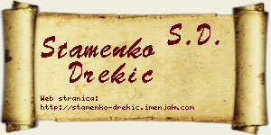 Stamenko Drekić vizit kartica